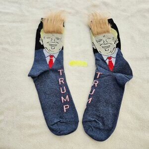 Novelty Donald Trump Hair Socks  - Comb Included!